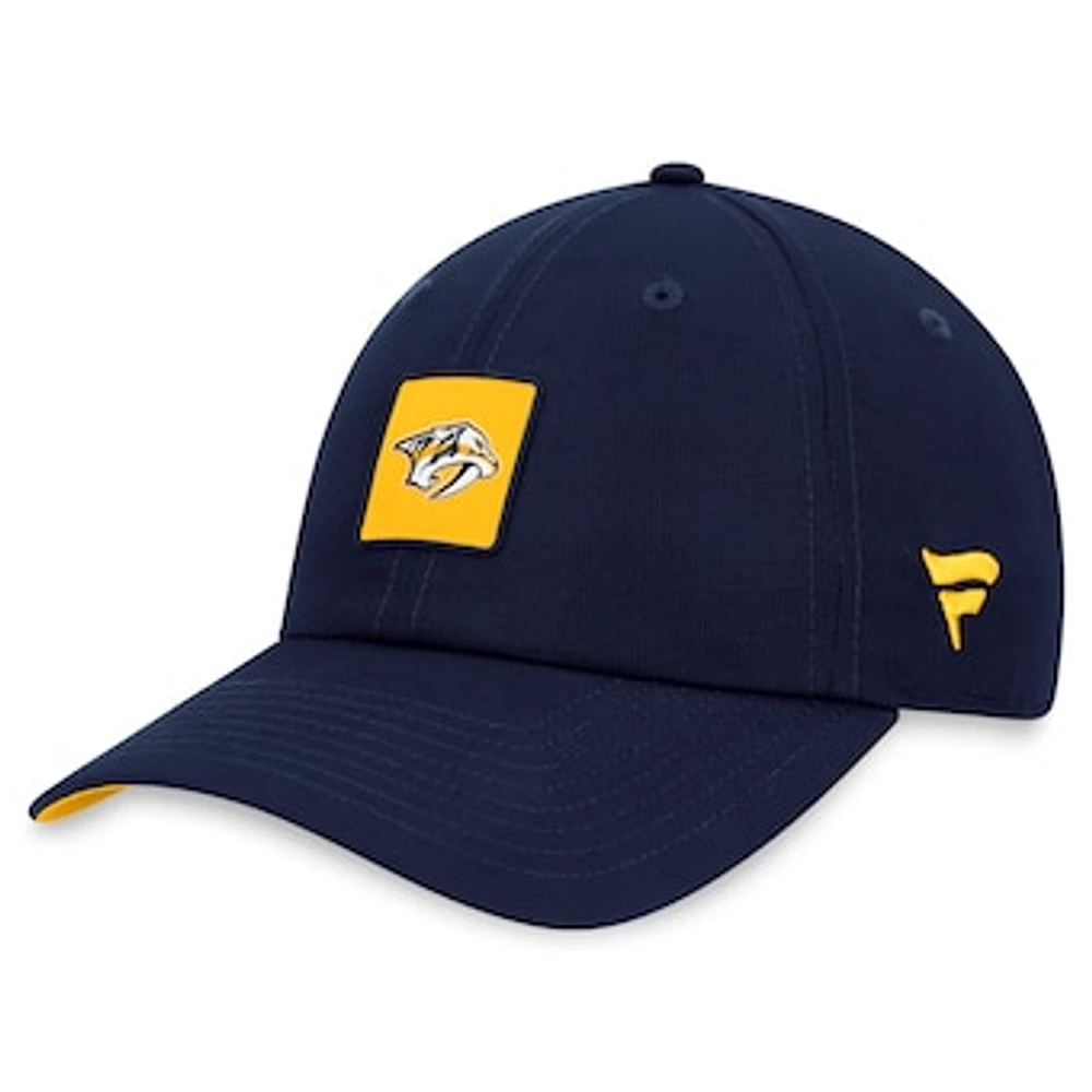 Men's Fanatics  Navy Nashville Predators Authentic Pro Rink Adjustable Hat