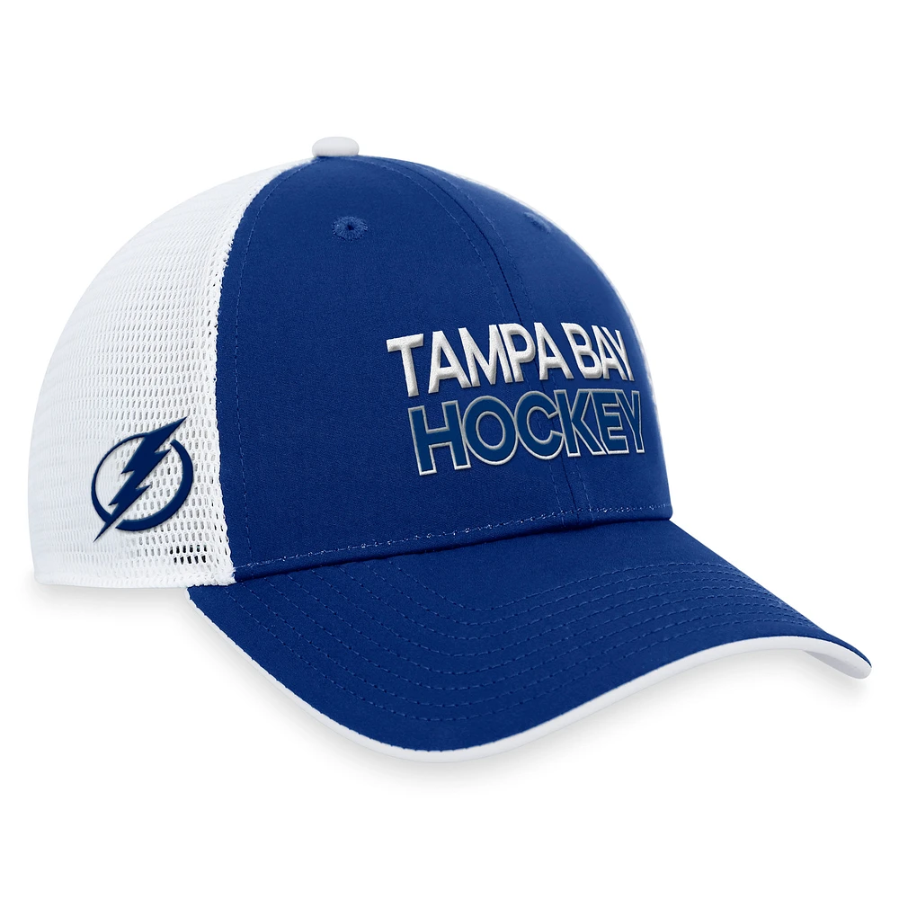 Men's Fanatics  Blue Tampa Bay Lightning Authentic Pro Rink Trucker Adjustable Hat