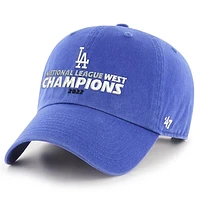 Men's '47 Royal Los Angeles Dodgers 2022 NL West Division Champions Clean Up Adjustable Hat