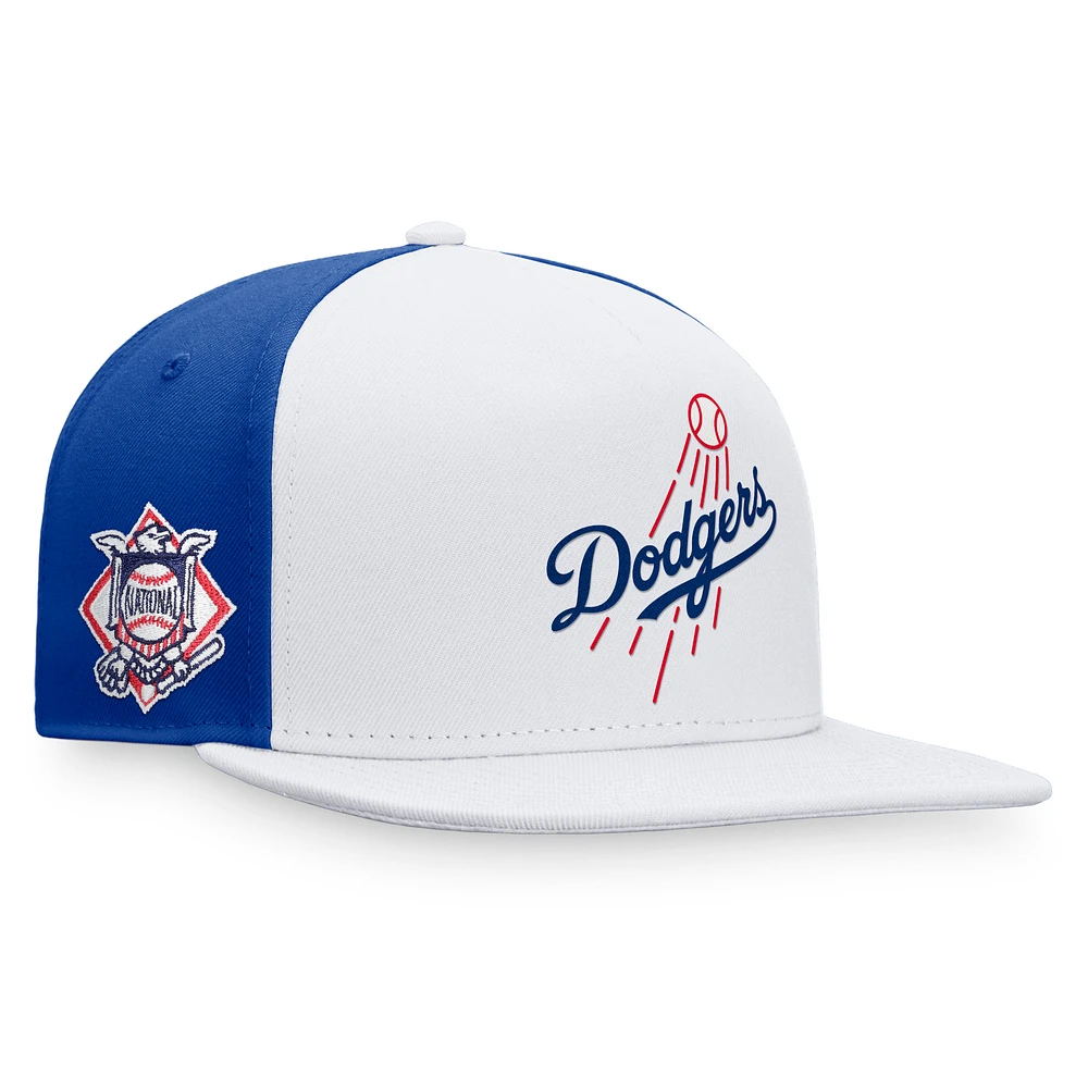 Men's Fanatics White Los Angeles Dodgers Tri-Tone Snapback Hat