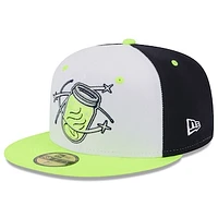 Men's New Era White Columbia Fireflies Authentic Collection Alternate Logo 59FIFTY Fitted Hat