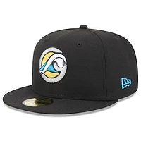 Men's New Era Black West Michigan Whitecaps Authentic Collection Alternate Logo 59FIFTY Fitted Hat