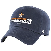 Men's '47 Navy Houston Astros  2022 AL West Division Champions Clean Up Adjustable Hat