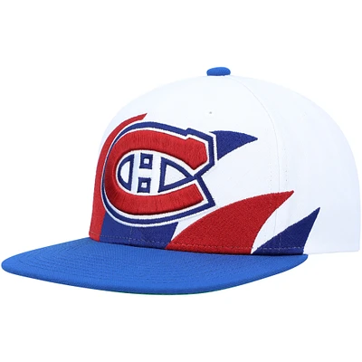 Men's Mitchell & Ness White/Blue Montreal Canadiens Vintage Sharktooth Snapback Hat