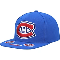 Men's Mitchell & Ness Blue Montreal Canadiens Vintage Hat Trick Snapback Hat