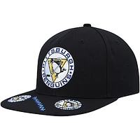 Men's Mitchell & Ness Black Pittsburgh Penguins Vintage Hat Trick Snapback Hat