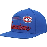 Men's Mitchell & Ness Blue Montreal Canadiens Retro Lock Up Snapback Hat