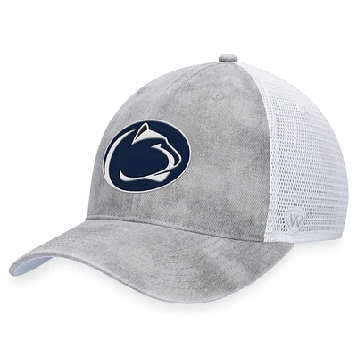 Men's Top of the World Gray/White Penn State Nittany Lions Slate Trucker Adjustable Hat