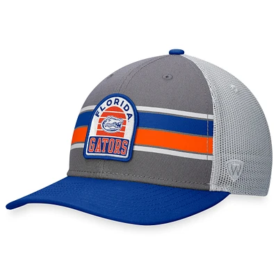 Men's Top of the World Royal/Gray Florida Gators Aurora Trucker Adjustable Hat