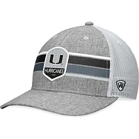 Men's Top of the World Heather Gray Miami Hurricanes Essential Trucker Adjustable Hat