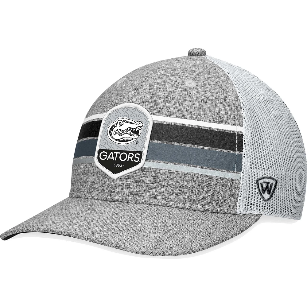 Men's Top of the World Heather Gray Florida Gators Essential Trucker Adjustable Hat