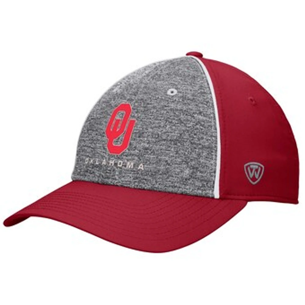 Men's Top of the World Heather Gray Oklahoma Sooners Nimble Adjustable Hat