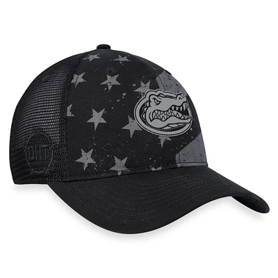 Men's Top of the World Black Florida Gators OHT Stealth Trucker Adjustable Hat