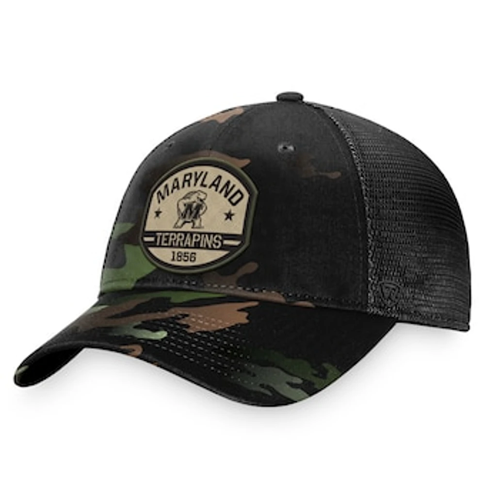 Men's Top of the World Black Maryland Terrapins OHT Delegate Trucker Adjustable Hat