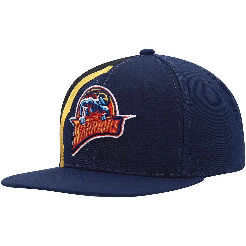 Men's Mitchell & Ness Navy Golden State Warriors Hardwood Classics Retroline Snapback Hat