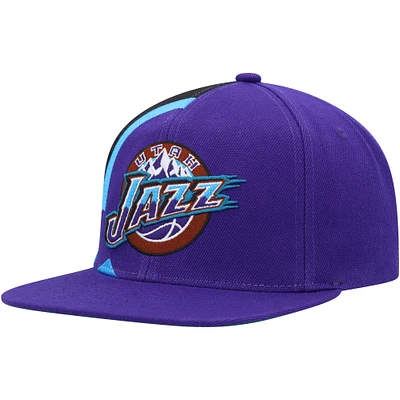 Men's Mitchell & Ness Purple Utah Jazz Hardwood Classics Retroline Snapback Hat