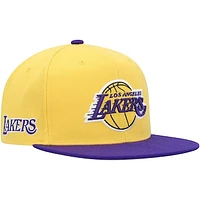 Men's Mitchell & Ness Gold/Purple Los Angeles Lakers Side Core 2.0 Snapback Hat