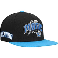 Men's Mitchell & Ness Black/Royal Orlando Magic Side Core 2.0 Snapback Hat