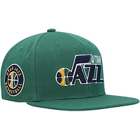 Men's Mitchell & Ness Green Utah Jazz Side Core 2.0 Snapback Hat