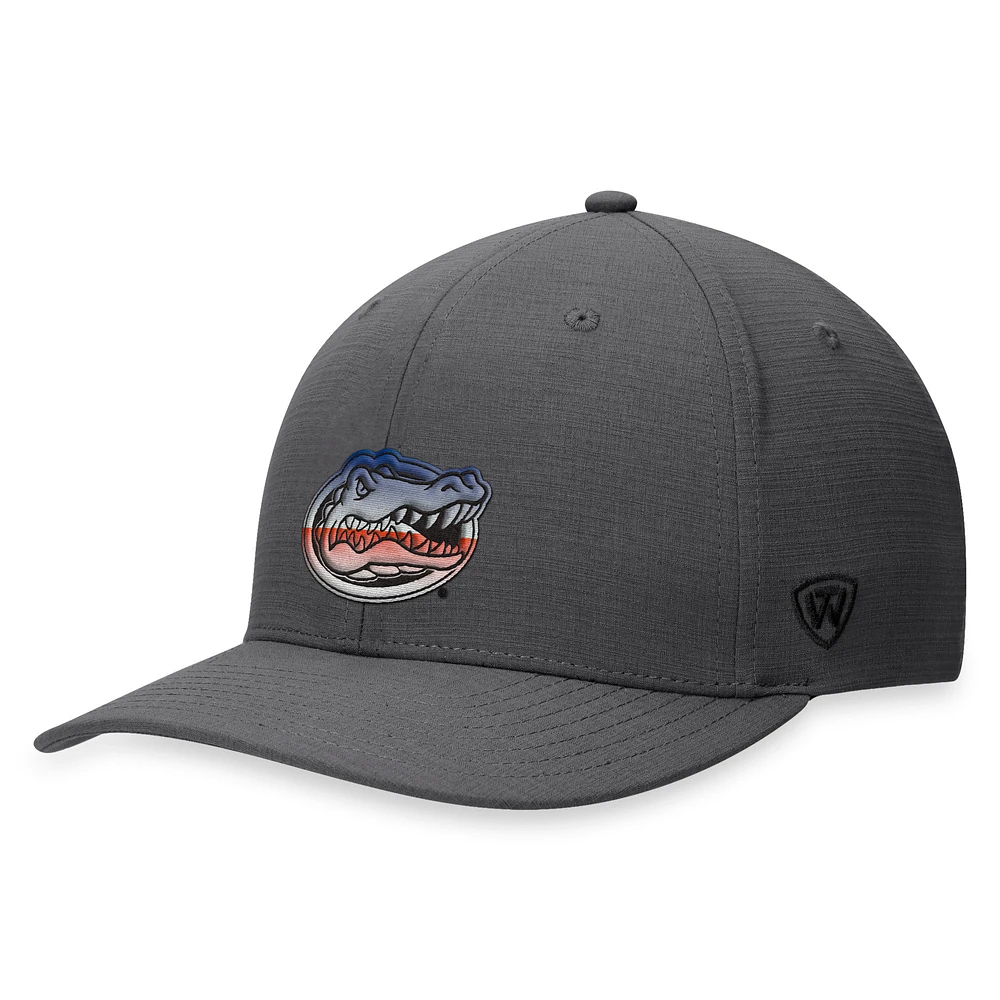 Men's Top of the World Gray Florida Gators Iron Flex Hat