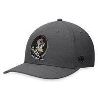 Men's Top of the World Gray Florida State Seminoles Iron Flex Hat