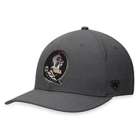 Men's Top of the World Gray Florida State Seminoles Iron Flex Hat