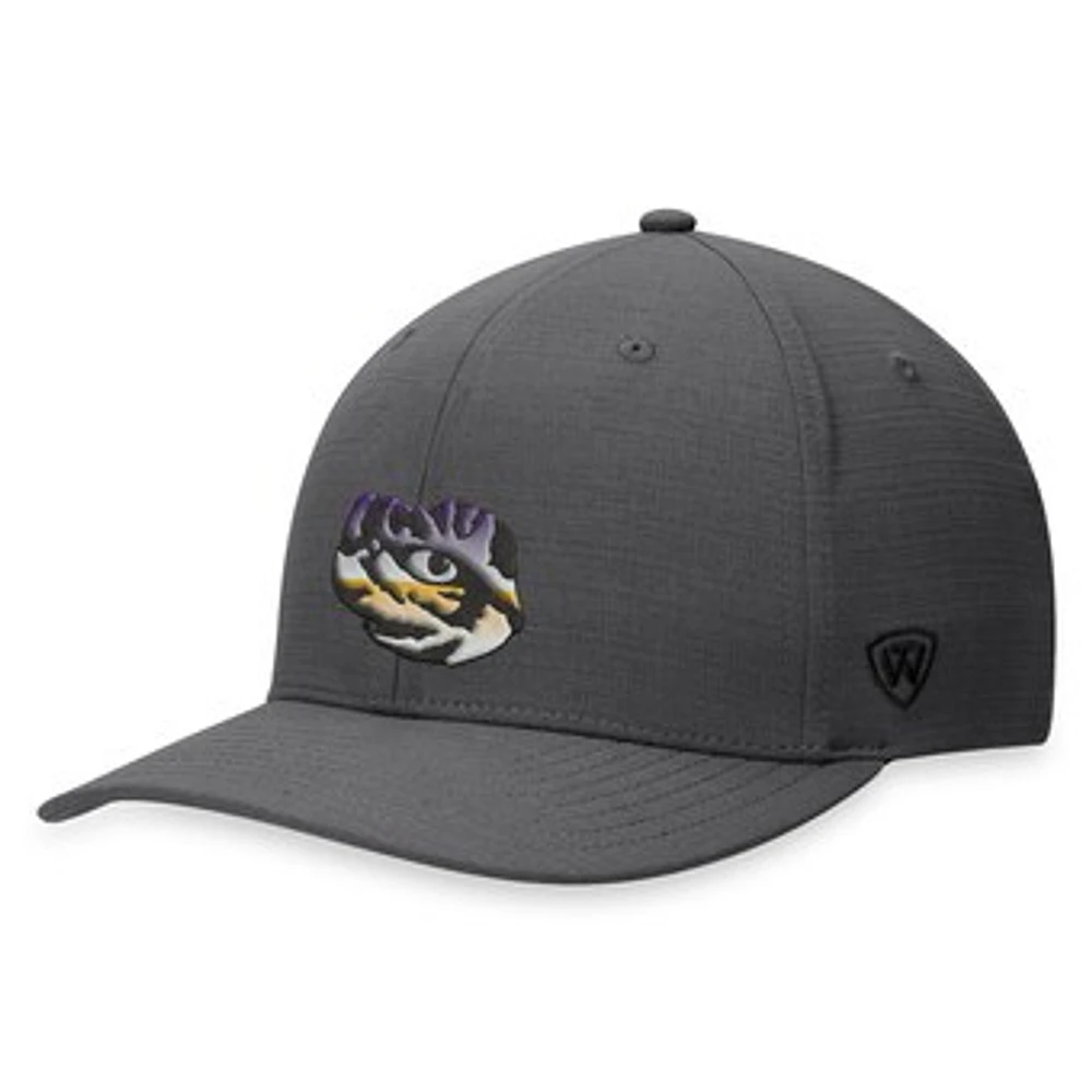 Men's Top of the World Gray LSU Tigers Iron Flex Hat