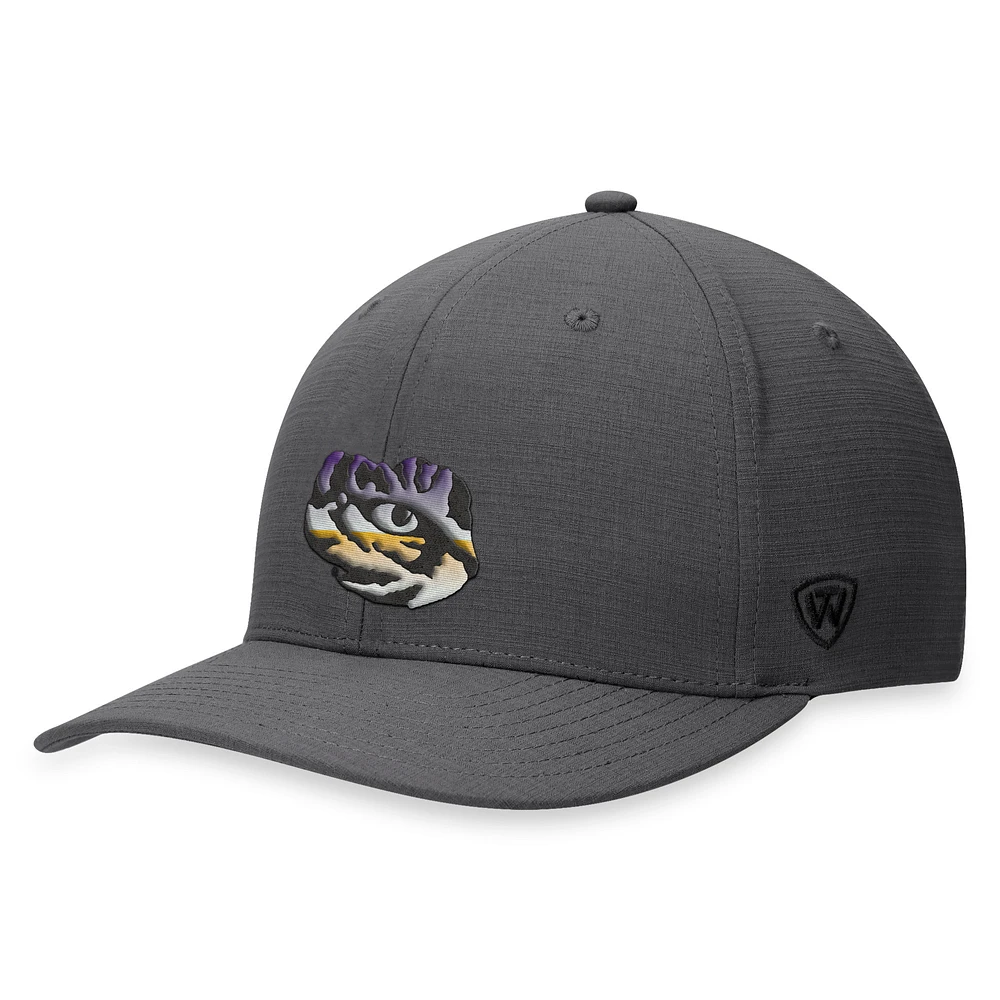 Men's Top of the World Gray LSU Tigers Iron Flex Hat