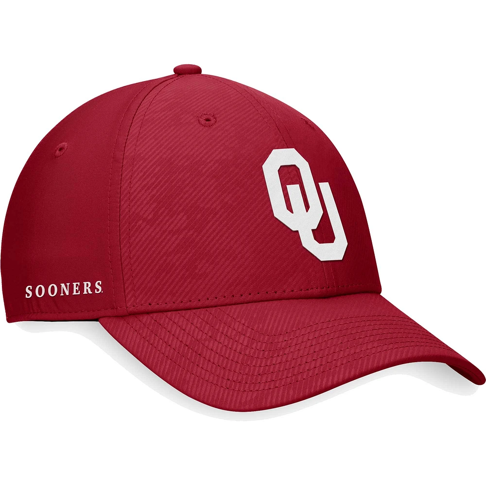 Men's Top of the World Crimson Oklahoma Sooners Deluxe Flex Hat