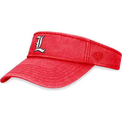 Men's Top of the World  Red Louisville Cardinals Terry Adjustable Visor