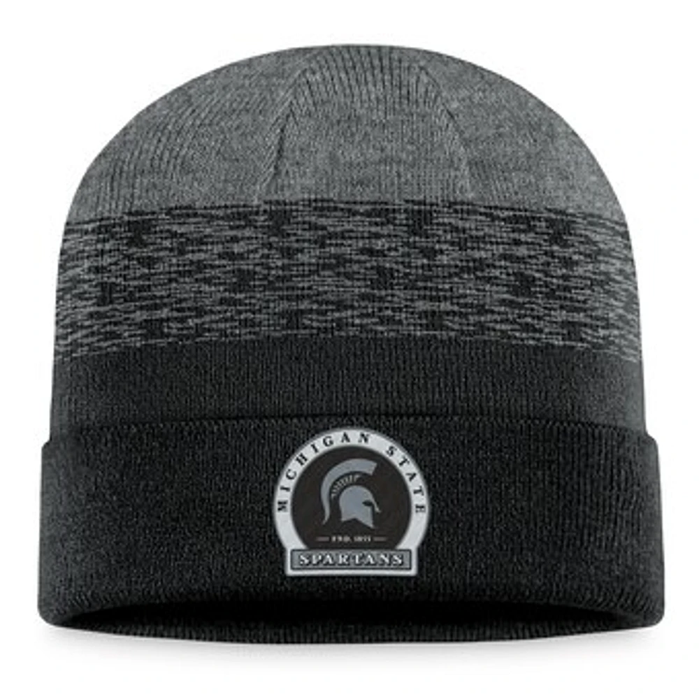 Men's Top of the World Heather Black Michigan State Spartans Frostbite Cuffed Knit Hat