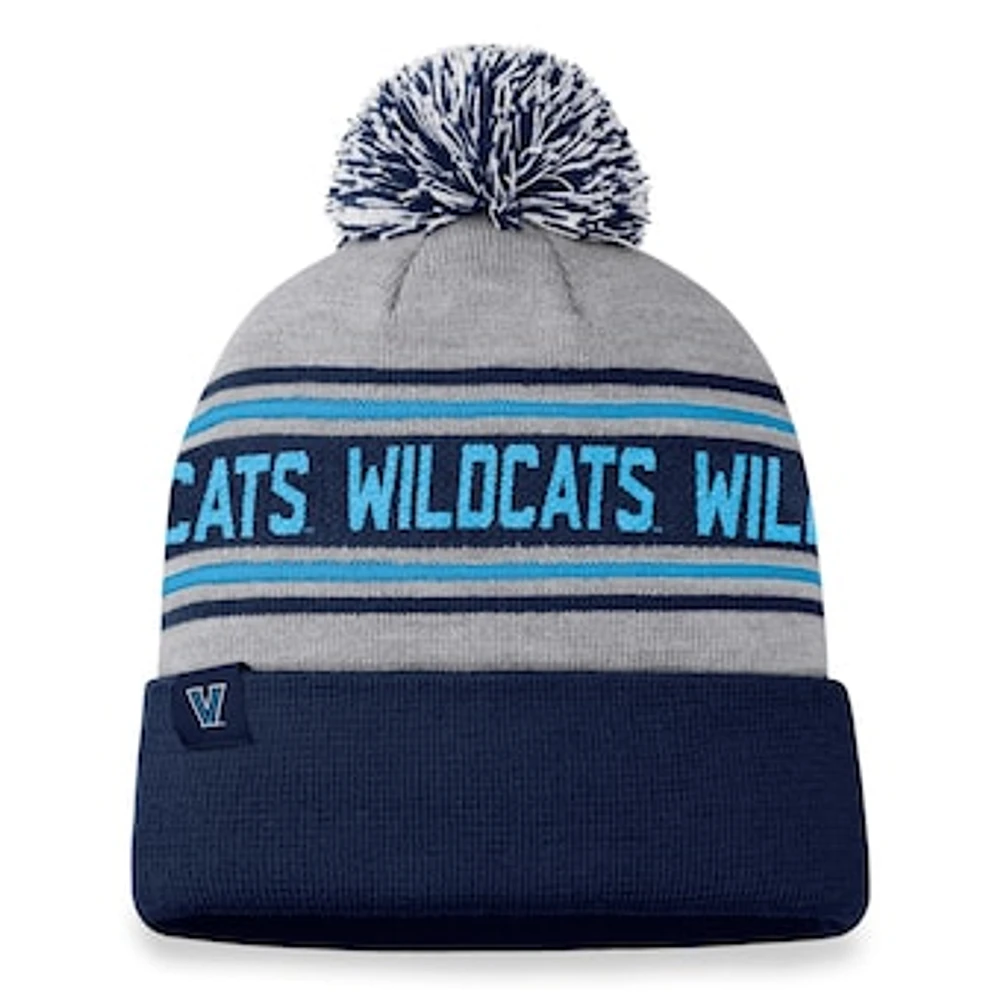 Men's Top of the World Heather Gray Villanova Wildcats Frigid Cuffed Knit Hat with Pom