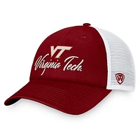 Women's Top of the World Maroon/White Virginia Tech Hokies Charm Trucker Adjustable Hat