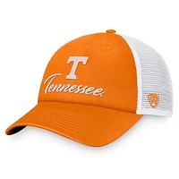 Women's Top of the World Tennessee Orange/White Tennessee Volunteers Charm Trucker Adjustable Hat