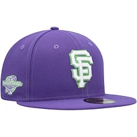 Men's New Era Purple San Francisco Giants Lime Side Patch 59FIFTY Fitted Hat