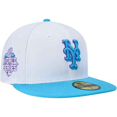 Men's New Era White York Mets 2015 World Series Vice 59FIFTY Fitted Hat