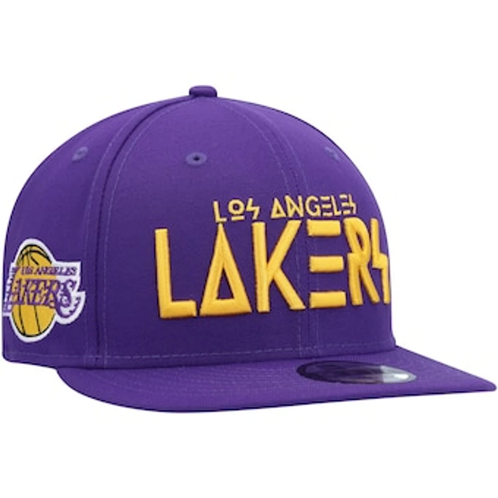 Men's New Era Purple Los Angeles Lakers Rocker 9FIFTY Snapback Hat