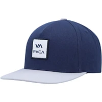 Men's RVCA Navy Square Snapback Hat