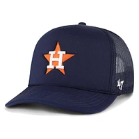 Men's '47 Navy Houston Astros Foam Logo Trucker Adjustable Hat