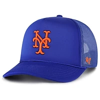 Men's '47 Royal New York Mets Foam Logo Trucker Adjustable Hat