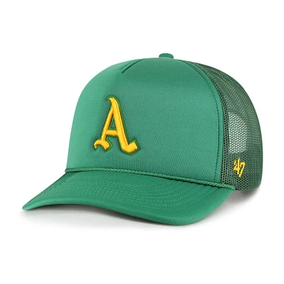 Men's '47 Green Oakland Athletics Foam Logo Trucker Adjustable Hat