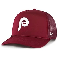 Men's '47 Burgundy Philadelphia Phillies Foam Logo Trucker Adjustable Hat