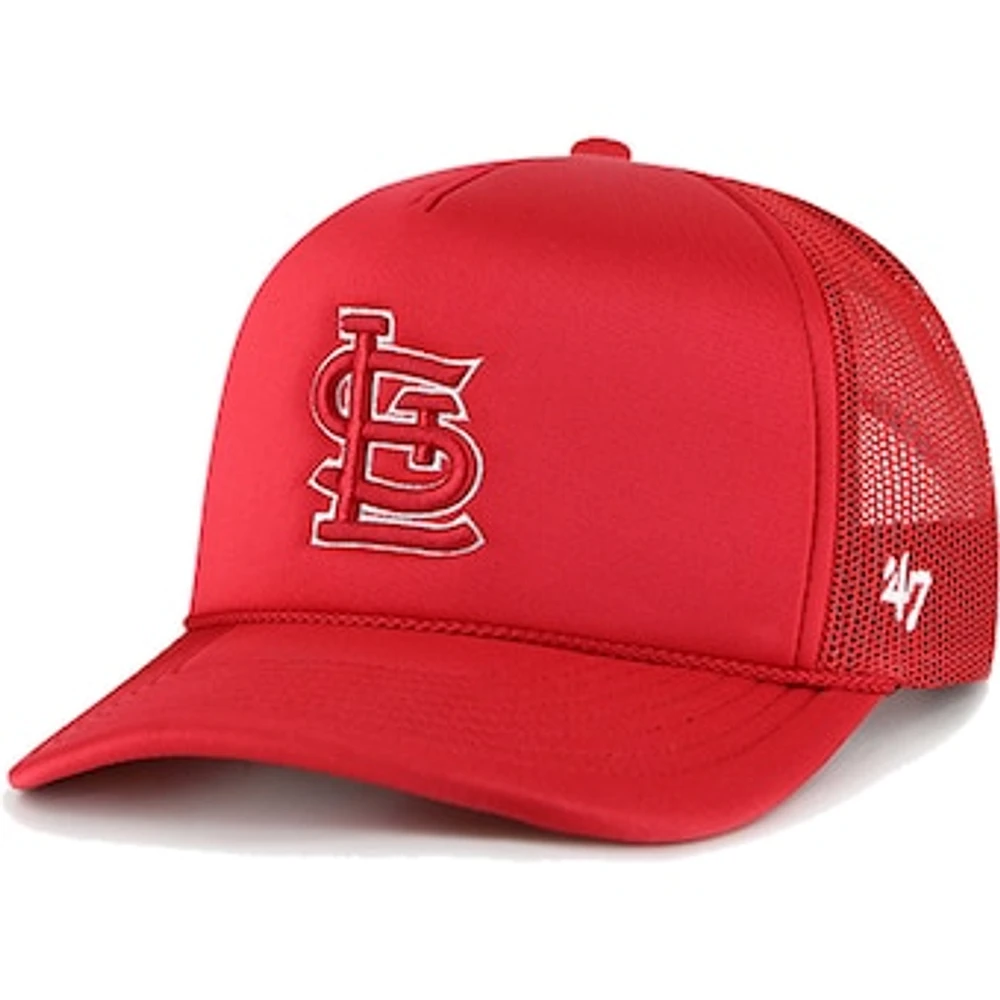 Men's '47 Red St. Louis Cardinals Foam Logo Trucker Adjustable Hat