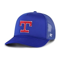 Men's '47 Royal Texas Rangers Foam Logo Trucker Adjustable Hat