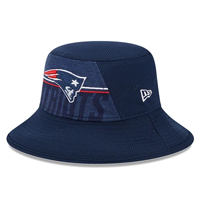 Men's New Era  Navy New England Patriots 2023 NFL Training Camp Stretch Bucket Hat