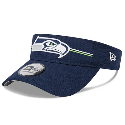 Men's New Era Navy Seattle Seahawks 2023 NFL Training Camp Adjustable Visor