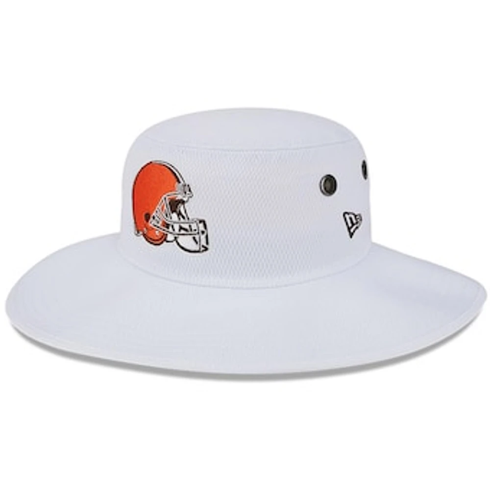 Men's New Era White Cleveland Browns 2023 NFL Training Camp Panama Bucket Hat