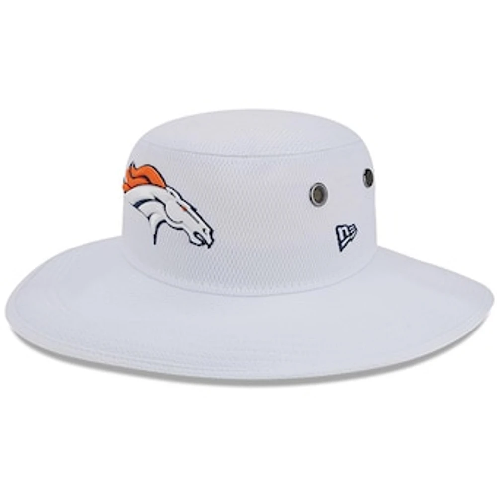 Men's New Era White Denver Broncos 2023 NFL Training Camp Panama Bucket Hat