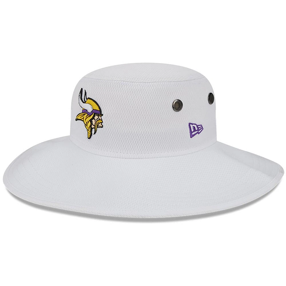 Men's New Era White Minnesota Vikings 2023 NFL Training Camp Panama Bucket Hat