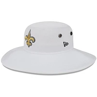 Men's New Era White New Orleans Saints 2023 NFL Training Camp Panama Bucket Hat